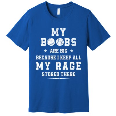 My Boobs Are Big Because I Keep All My Rage Stored There Meaningful Gift Premium T-Shirt