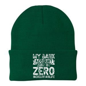 My Bank Account Just Hit Zero Cheer Dad Proud Cheer Father Knit Cap Winter Beanie