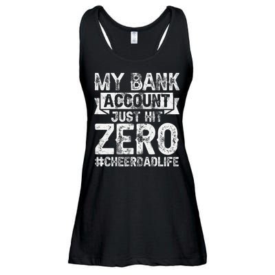 My Bank Account Just Hit Zero Cheer Dad Proud Cheer Father Ladies Essential Flowy Tank