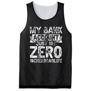 My Bank Account Just Hit Zero Cheer Dad Proud Cheer Father Mesh Reversible Basketball Jersey Tank