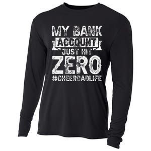 My Bank Account Just Hit Zero Cheer Dad Proud Cheer Father Cooling Performance Long Sleeve Crew