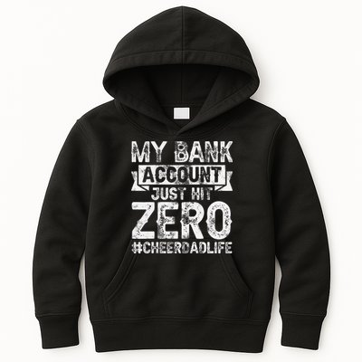 My Bank Account Just Hit Zero Cheer Dad Proud Cheer Father Kids Hoodie