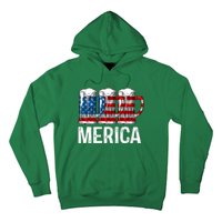 Merica Beer American Flag 4th Of July Hoodie