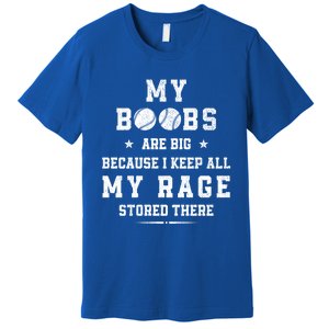 My Boobs Are Big Because I Keep All My Rage Stored There Gift Premium T-Shirt