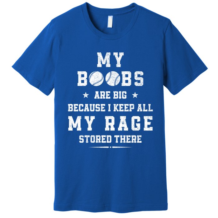 My Boobs Are Big Because I Keep All My Rage Stored There Gift Premium T-Shirt