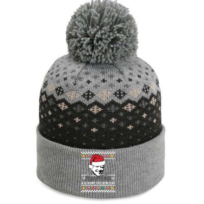 Merry Biden And A Trumpfree New Year Ugly Christmas Gift The Baniff Cuffed Pom Beanie