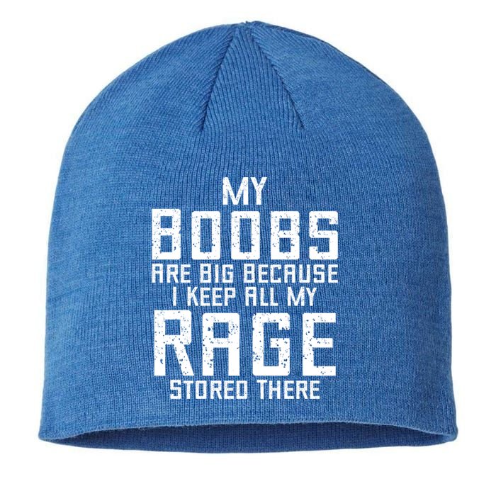 My Boobs Are Big Because I Keep All My Rage Stored There Great Gift Sustainable Beanie