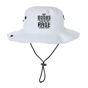 My Boobs Are Big Because I Keep All My Rage Stored There Great Gift Legacy Cool Fit Booney Bucket Hat