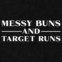 Messy Buns And Target Runs Ladies PosiCharge Tri-Blend Wicking Tank