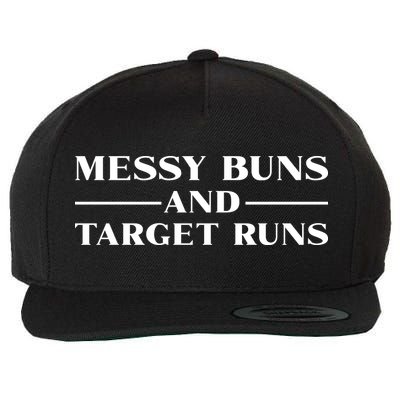 Messy Buns And Target Runs Wool Snapback Cap