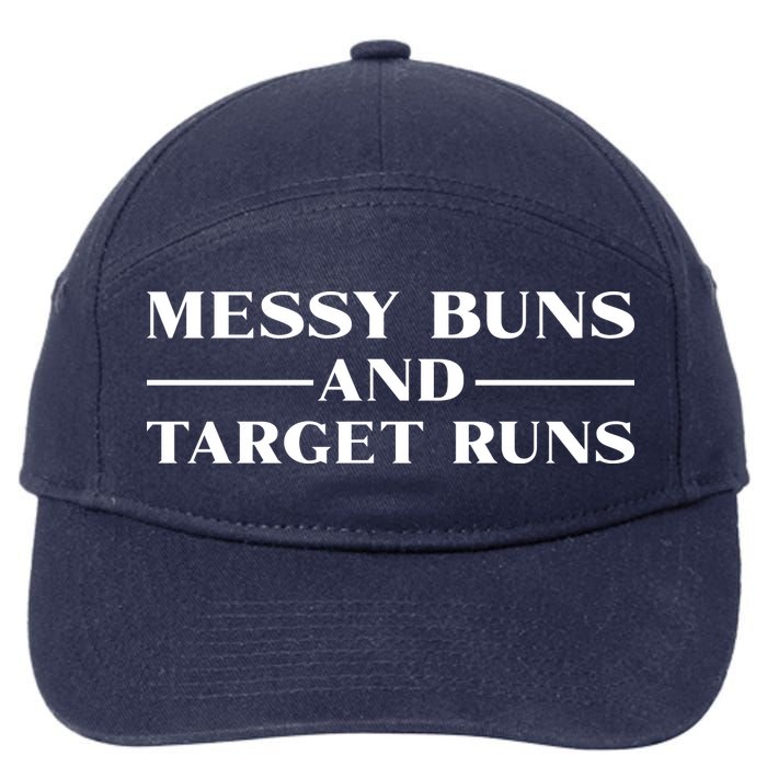 Messy Buns And Target Runs 7-Panel Snapback Hat