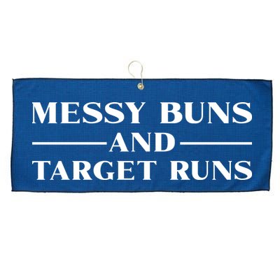 Messy Buns And Target Runs Large Microfiber Waffle Golf Towel