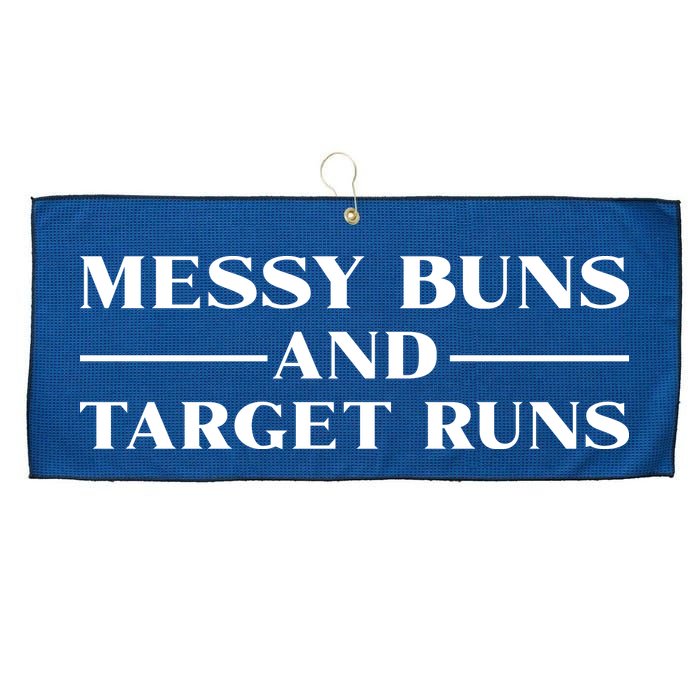 Messy Buns And Target Runs Large Microfiber Waffle Golf Towel