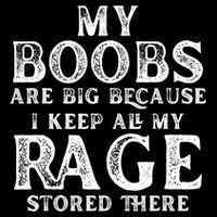 My Boobs Are Big Because I Keep All My Rage Stored There Funny Ladies PosiCharge Competitor Racerback Tank