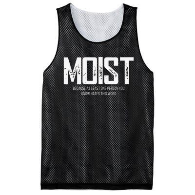 Moist Because At Least One Person You Know Hates This Word Mesh Reversible Basketball Jersey Tank