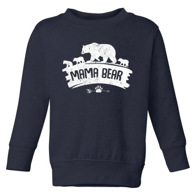 Mama Bear And Three Cubs Toddler Sweatshirt