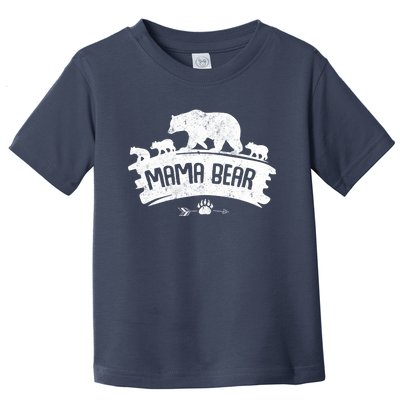 Mama Bear And Three Cubs Toddler T-Shirt