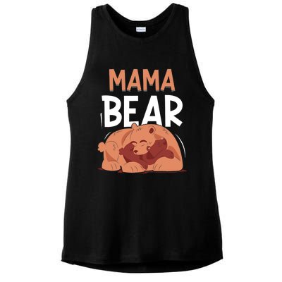 Mama Bear Animal Pun Bear Lover Mom Mother Mommy Mothers Day Ladies PosiCharge Tri-Blend Wicking Tank