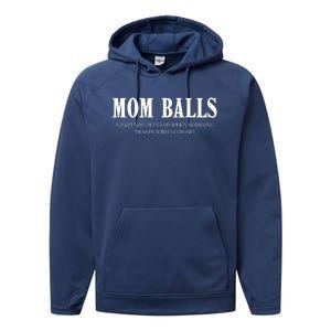 Mom Balls A Part You Develop When Someone Messes With Your Ki Ds Performance Fleece Hoodie