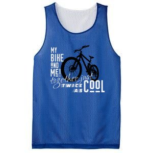 My Bike And Me Twice As Cool Funny Mountain Bike Cool Gift Mesh Reversible Basketball Jersey Tank