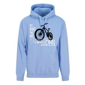 My Bike And Me Twice As Cool Funny Mountain Bike Cool Gift Unisex Surf Hoodie