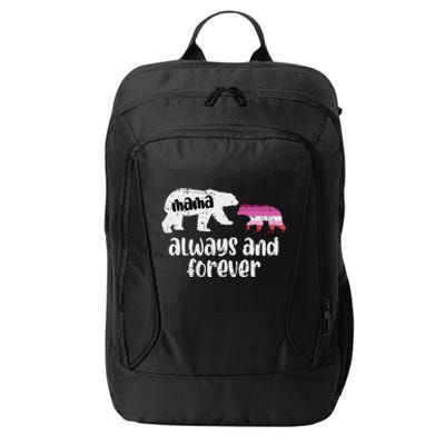 Mama Bear Always Forever Lesbian Lgbtq Pride Flag Women City Backpack