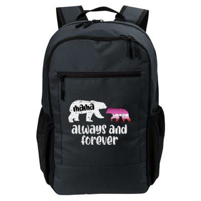 Mama Bear Always Forever Lesbian Lgbtq Pride Flag Women Daily Commute Backpack