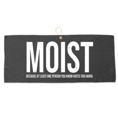 MOIST Because At Least One Person You Know Hates This Word Large Microfiber Waffle Golf Towel