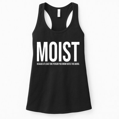 MOIST Because At Least One Person You Know Hates This Word Womens Tank Top