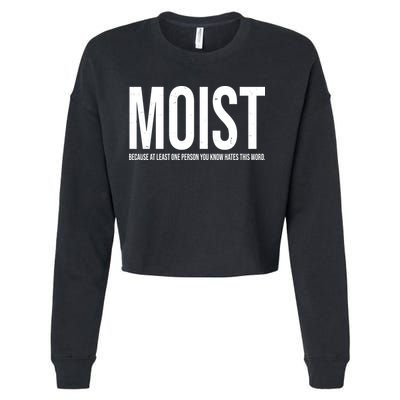 MOIST Because At Least One Person You Know Hates This Word Cropped Pullover Crew