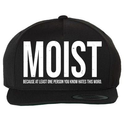 MOIST Because At Least One Person You Know Hates This Word Wool Snapback Cap