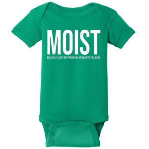 MOIST Because At Least One Person You Know Hates This Word Baby Bodysuit