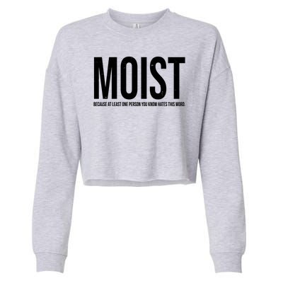 MOIST Because At Least One Person You Know Hates This Word Cropped Pullover Crew