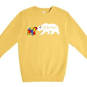 Mama Bear Autism Awareness Sweater Proud Mom Grandma Gift Premium Crewneck Sweatshirt