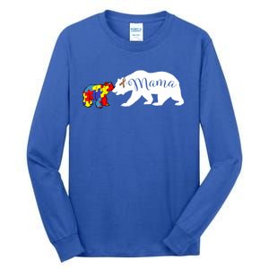 Mama Bear Autism Awareness Sweater Proud Mom Grandma Gift Tall Long Sleeve T-Shirt