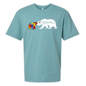 Mama Bear Autism Awareness Sweater Proud Mom Grandma Gift Sueded Cloud Jersey T-Shirt