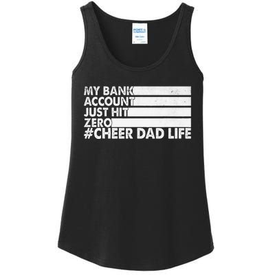 My Bank Account Just Hit Zero Cheer Dad Ladies Essential Tank