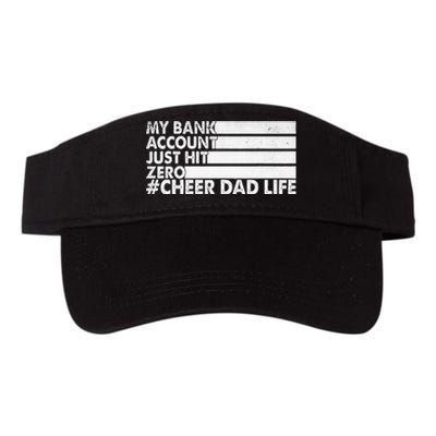 My Bank Account Just Hit Zero Cheer Dad Valucap Bio-Washed Visor