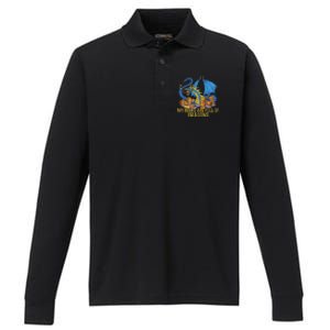 My Books Are Full Of Dragons Gift Idea Trending For Dragon Lover Performance Long Sleeve Polo