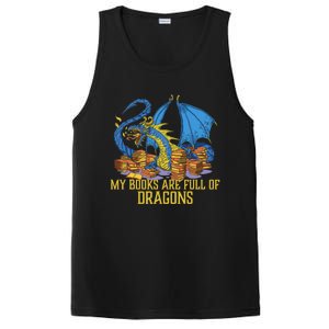 My Books Are Full Of Dragons Gift Idea Trending For Dragon Lover PosiCharge Competitor Tank