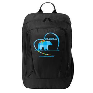 Mama Bear Autism Awareness Mom Mother Funny Gift 'S Meaningful Gift City Backpack