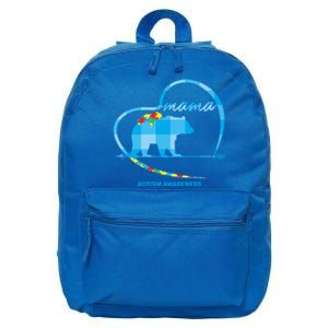 Mama Bear Autism Awareness Mom Mother Funny Gift 'S Meaningful Gift 16 in Basic Backpack