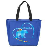 Mama Bear Autism Awareness Mom Mother Funny Gift 'S Meaningful Gift Zip Tote Bag