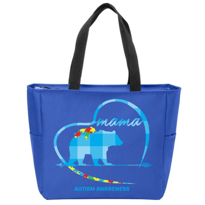 Mama Bear Autism Awareness Mom Mother Funny Gift 'S Meaningful Gift Zip Tote Bag