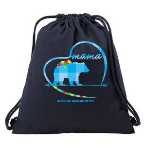 Mama Bear Autism Awareness Mom Mother Funny Gift 'S Meaningful Gift Drawstring Bag