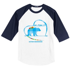 Mama Bear Autism Awareness Mom Mother Funny Gift 'S Meaningful Gift Baseball Sleeve Shirt