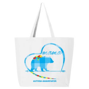 Mama Bear Autism Awareness Mom Mother Funny Gift 'S Meaningful Gift 25L Jumbo Tote