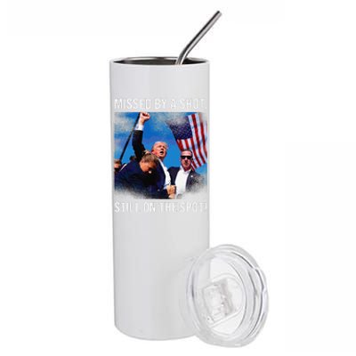 Missed By A Shot Donald Trump Historical Moment Stainless Steel Tumbler