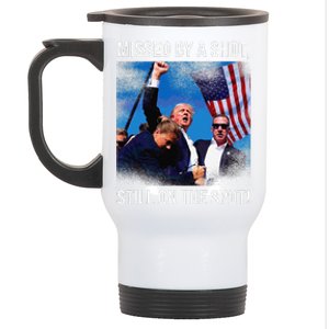 Missed By A Shot Donald Trump Historical Moment Stainless Steel Travel Mug