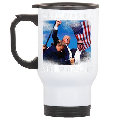 Missed By A Shot Donald Trump Historical Moment Stainless Steel Travel Mug